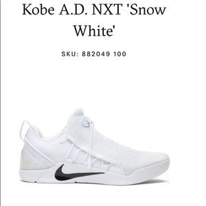 kobe ad nxt snow white